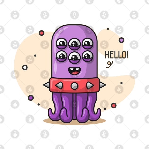 Meet cute little Monster by vectordiaries5