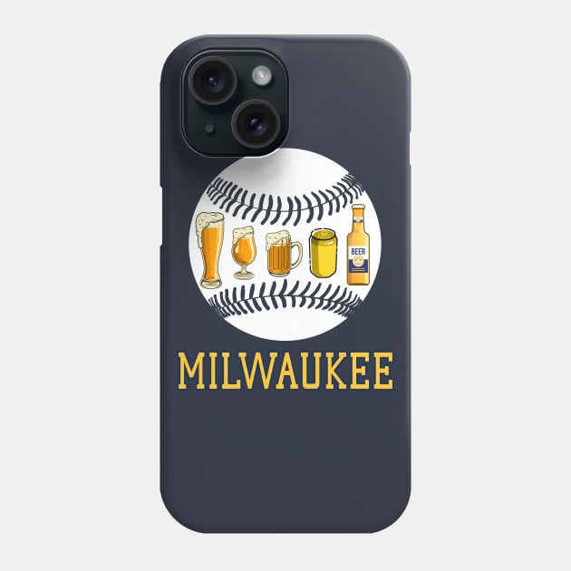 Vintage Milwaukee Baseball Brewery And Beers For Game Day Phone Case by justiceberate