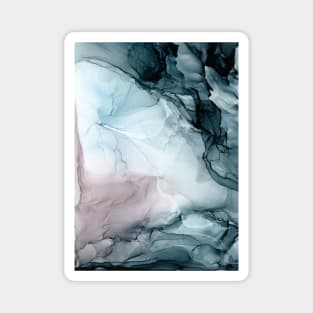 Blush and Tides Abstract Ocean Flow Magnet