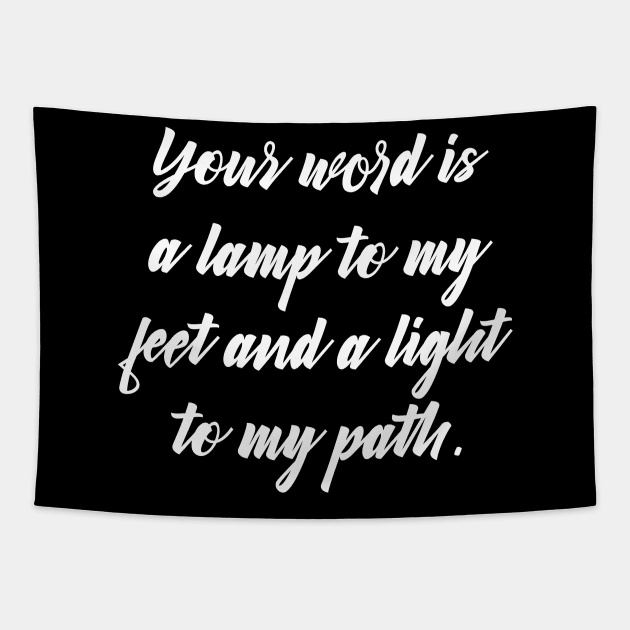 Psalm 119:105 Bible Verse English Standard Version Tapestry by Holy Bible Verses