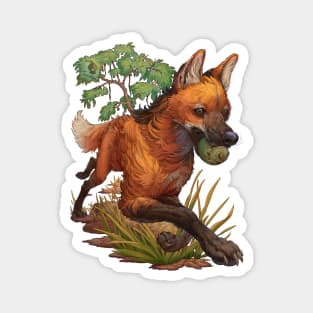 Maned Wolf Magnet