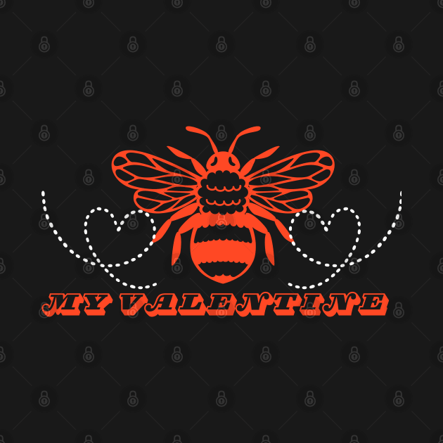 Cute Funny Bee My Valentine, Valentine Day Gift for Him or Her by Praizes