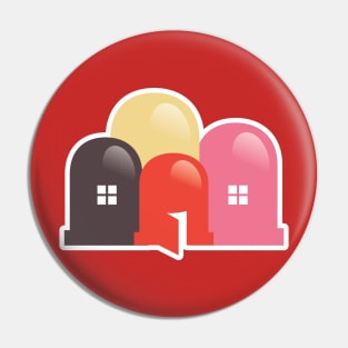 Light bulb and houses sticker logo icon. Energy power in the house idea concept. Real Estate logo design icon. Pin