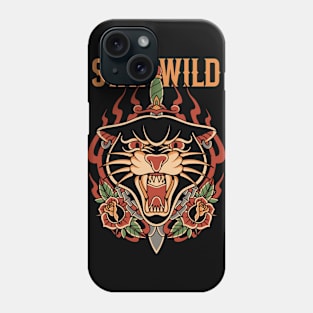 STAY WILD tattoo flash Phone Case