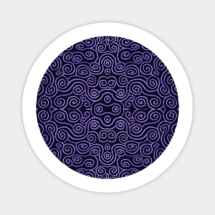 circle of purple spirals Magnet