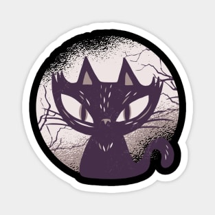 dark cat Magnet