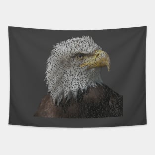 Bald Eagle Info Graphic Tapestry