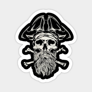 Pirate Skull - Beard Sailor Magnet