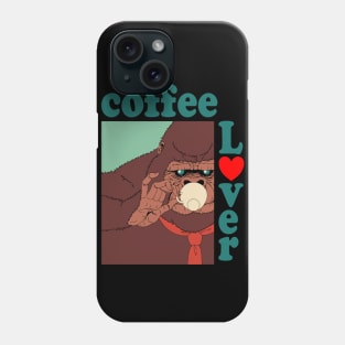 Coffee Lover Gorilla Phone Case