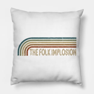 The Folk Implosion Retro Stripes Pillow