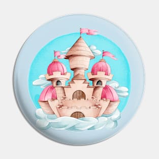 Fairytale Watercolor Castle Pin