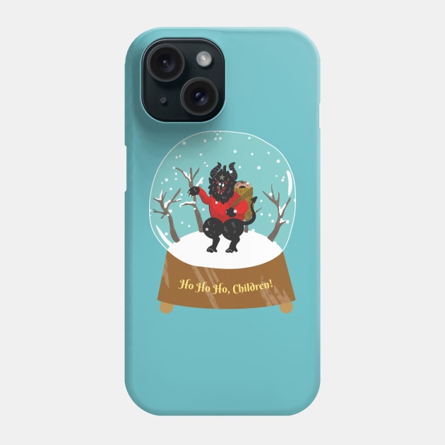 Ho Ho Ho Children Krampus is coming Christmas Fun Phone Case by Witchy Ways