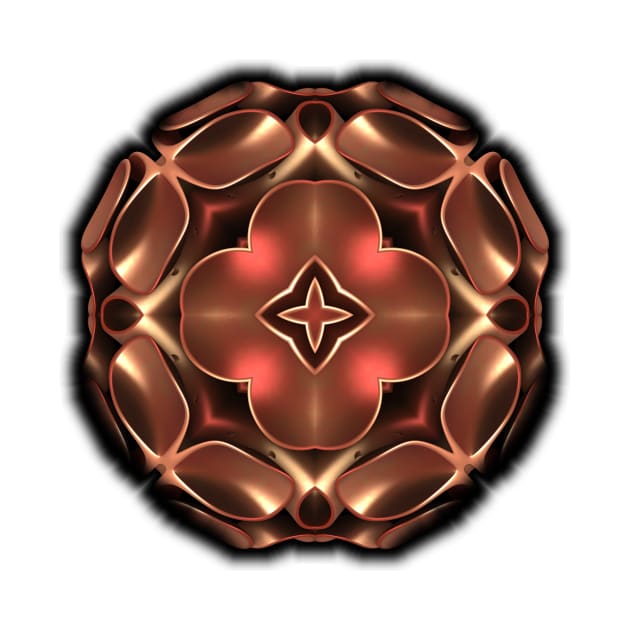 Copper Mandala - Mandelbulb 3D Fractal Rendering by lyle58