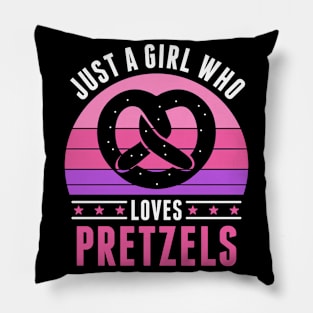 Just A Girl Who Loves Pretzels Women Pretzel Lover Pillow