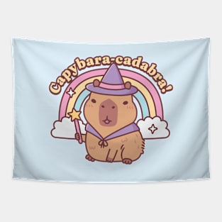 Cute Capybara Magic Capybaracadabra Funny Tapestry