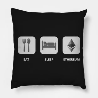 Eat sleep Ethereum Pillow