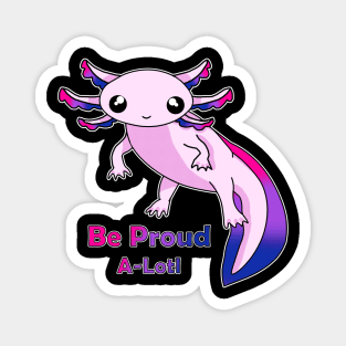 Bisexual Pride Axolotl Magnet