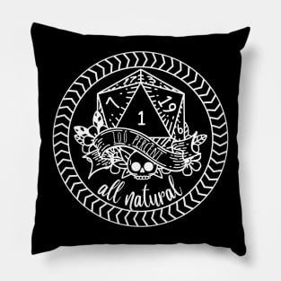 100 Percent All Natural | DnD Natural 1 | White Design Pillow