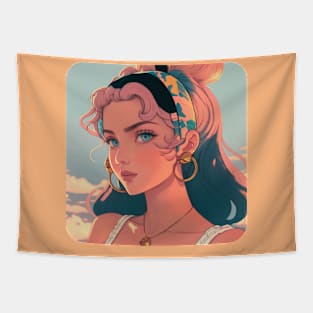 Angelic Anime 80s Tapestry