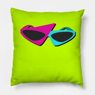 80's kid glasses retro Pillow