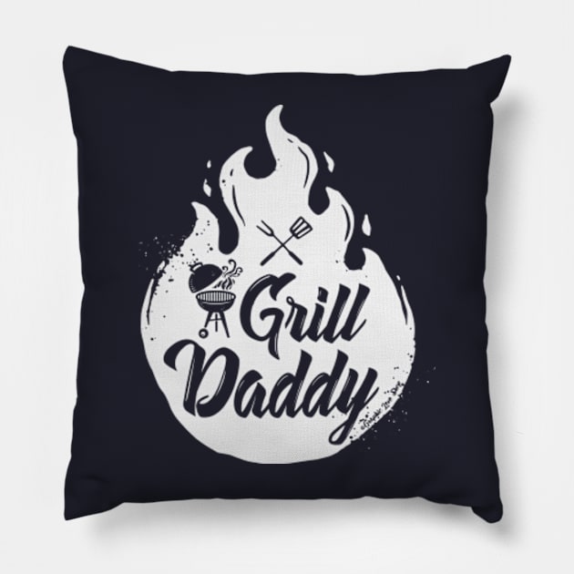 Grill Daddy, Light Colored © GraphicLoveShop Pillow by GraphicLoveShop