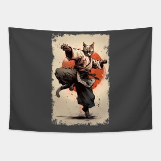 Fighting cat Tapestry