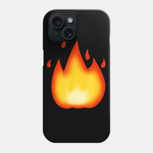 Emoji T Shirt Fire, Flame Hot Tee Phone Case