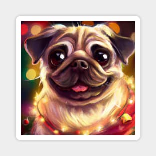 Cute Pug Drawing Magnet