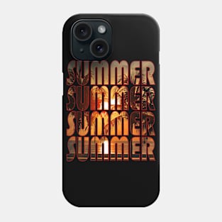 Summer Sunset in 80s Text Phone Case