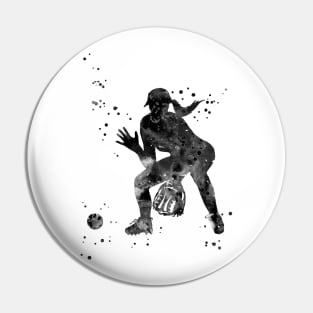 Girl softball player Pin