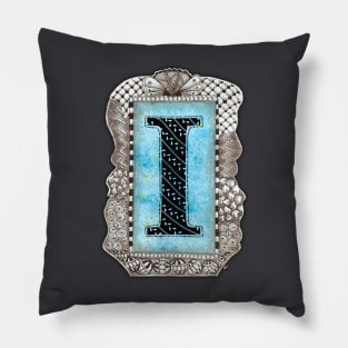 Tangled Eye Catching I Initial Pillow