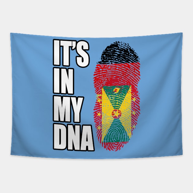 German And Grenadian Mix DNA Flag Heritage Tapestry by Just Rep It!!