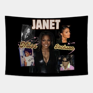 Janet "Miss" Jackson Retro Graphic Tapestry