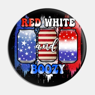 Red White And Boozy Pin
