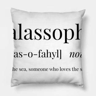 Thalassophile Definition Pillow