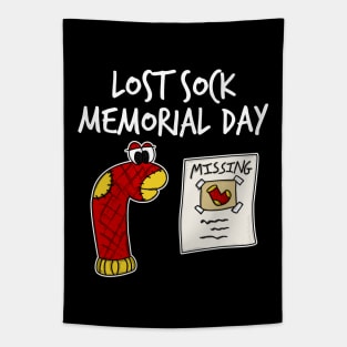 Lost Sock Memorial Day Funny Doodle Tapestry