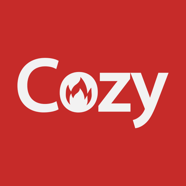 Cozy being cozy typographic artwork by D1FF3R3NT