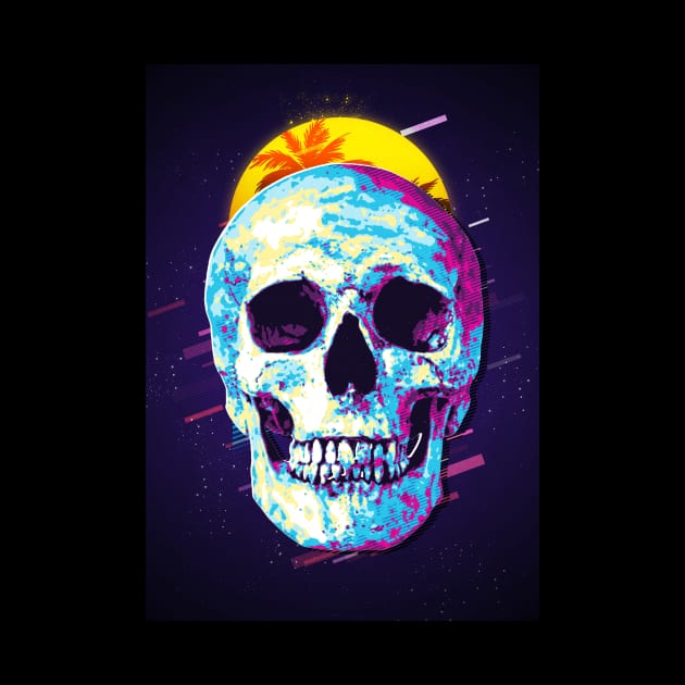 Skull retro80s by Sakent