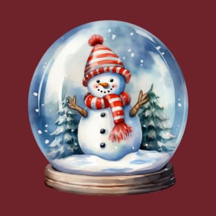 Cute Snowman Snowglobe T-Shirt