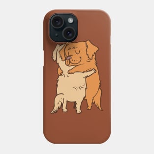 Golden Retriever hugs Phone Case