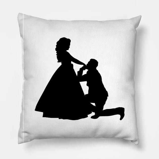 love proposel Pillow by Sailakshmi Arts