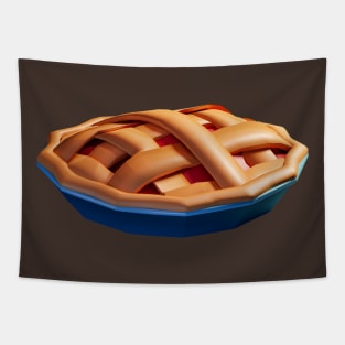 Pie - Low poly delicious home baked pie Tapestry