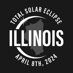 Illinois Total Solar Eclipse April 8 2024 Path of Totality 2024 North America T-Shirt