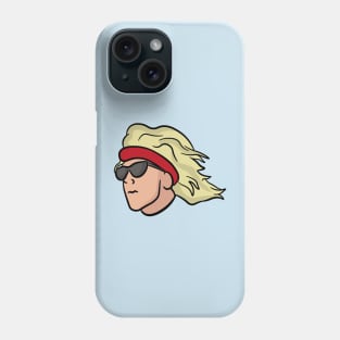 Cool surfer snowboarder dude with flowing long hair Phone Case