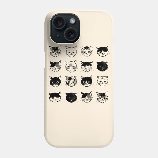 Cats heads Phone Case by juliewu