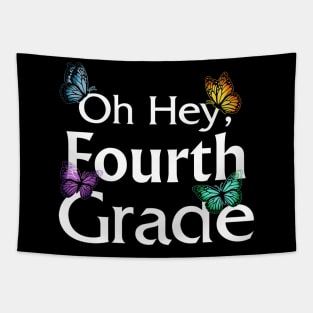 Back To School Fourth Grade Butterfly First Day Of School Tapestry