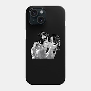 eren yeager, eren jeager, mikasa, mikasa ackermann, attack on titan, anime Phone Case