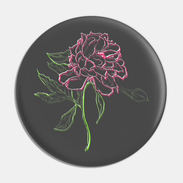 Peony Pin by Averinartprint