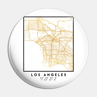 LOS ANGELES CALIFORNIA CITY STREET MAP ART Pin