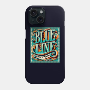 Blue Line Tattoo La Crosse WI Fancy Scroll Lettering Phone Case